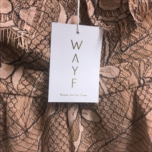 WAYF Pink and Black Lace Dress Size Extra Small - Picture 4 of 4